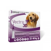 Vectra 3D dog L 25 - 40 kg 3 pipety